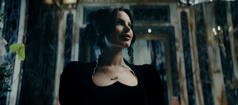 Cinematic marble hall portrait